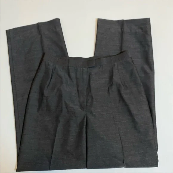 Lafayette 148 New York 100% wool women’s pants trousers straight leg gray size 6 - Picture 12 of 13